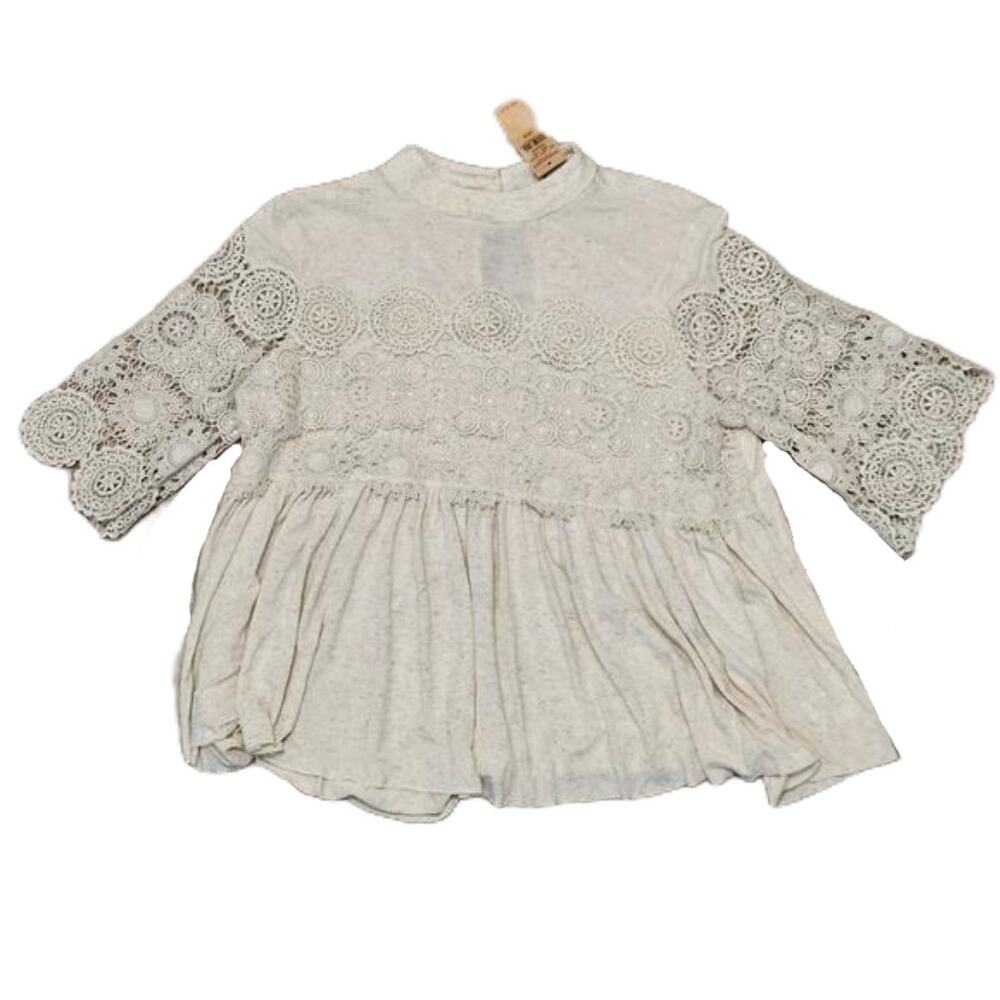 American Eagle Lace Peplum Top – M – NWT